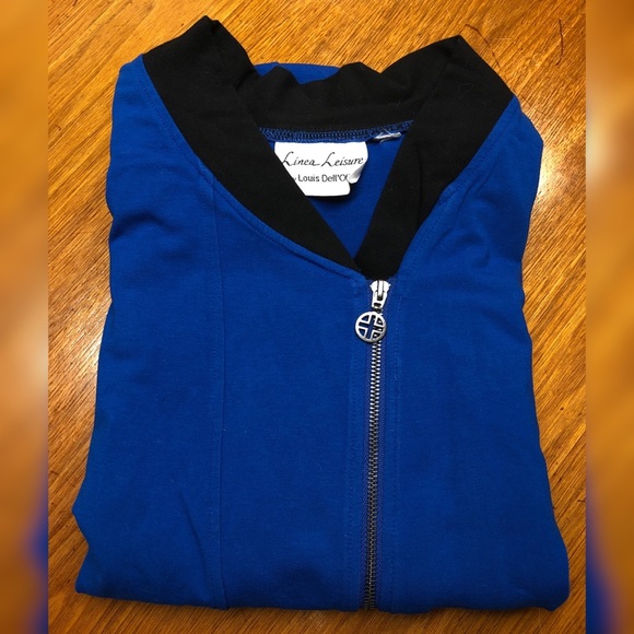 Linea Leisure by Louis Dell'Olio Knit Jacket, 2X Baltic Blue A267866 - Picture 8 of 15